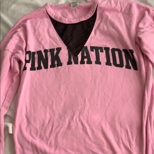 VS PINK LONG SLEEVE TEE